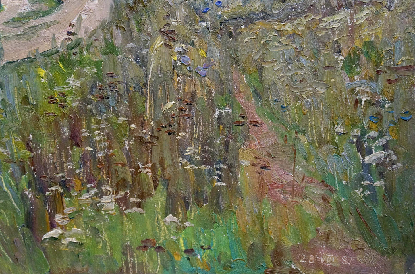 Oil painting Road to the forest Gantman Moisey Faibovich