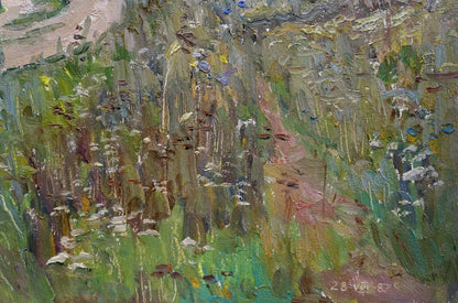 Oil painting Road to the forest Gantman Moisey Faibovich