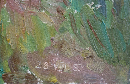 Oil painting Road to the forest Gantman Moisey Faibovich