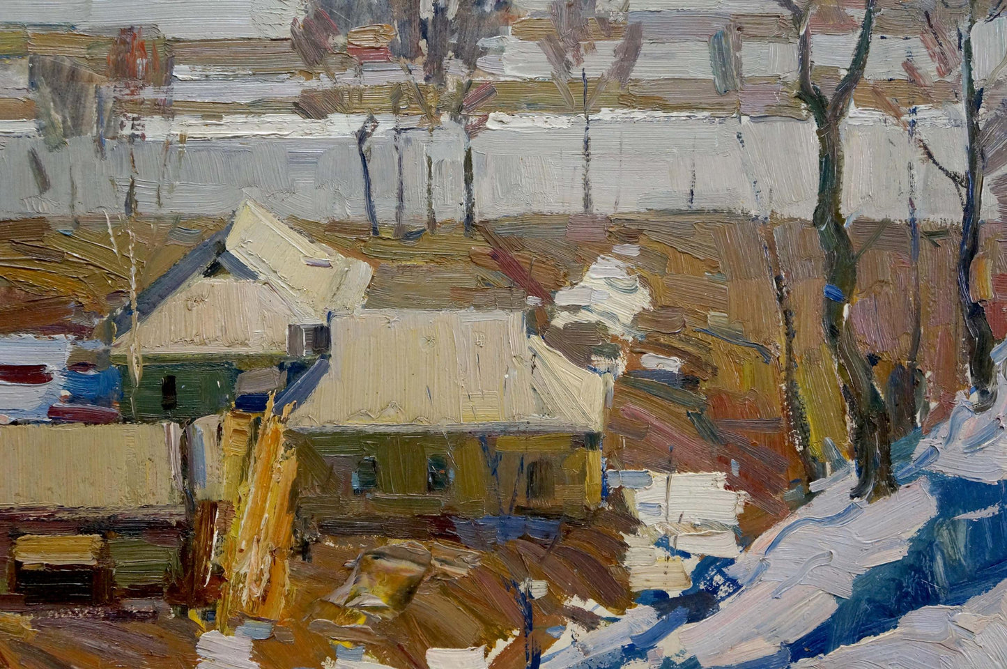 Oil painting Village landscape Lomykin Konstantin Matveevich