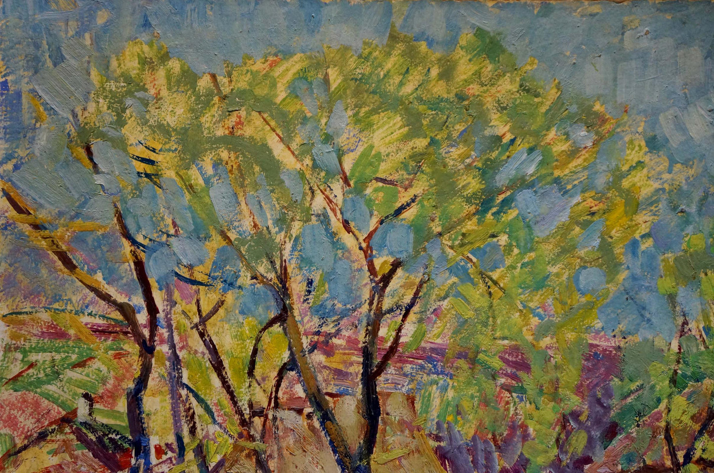 Oil painting Village Kisel Ivan Gordeevich