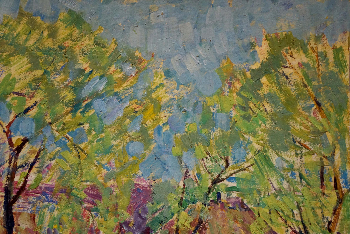 Oil painting Village Kisel Ivan Gordeevich