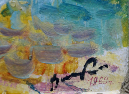 Oil painting Village Kisel Ivan Gordeevich