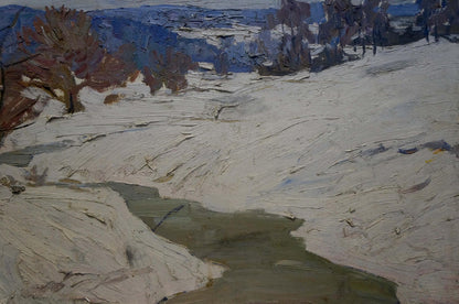 Oil painting Winter Chizhonkov Alexander Timofeevich