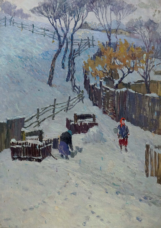 Oil painting At the well Kurennoy Andrey Nikiforovich