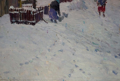 Oil painting At the well Kurennoy Andrey Nikiforovich