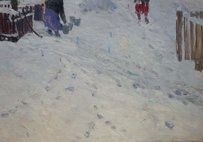Oil painting At the well Kurennoy Andrey Nikiforovich