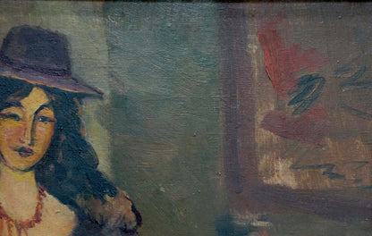 Oil painting Portrait of a naked girl Nina Evseevna Aisenberg