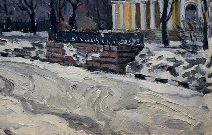 Oil painting Spring Leningrad Karpov Yuri Fedorovich
