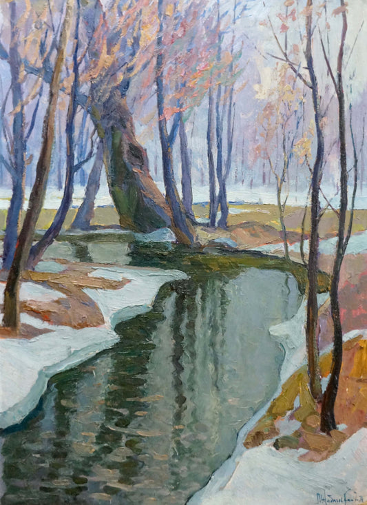 Oil painting Natural landscape Zhabinsky Leonid Andreevich