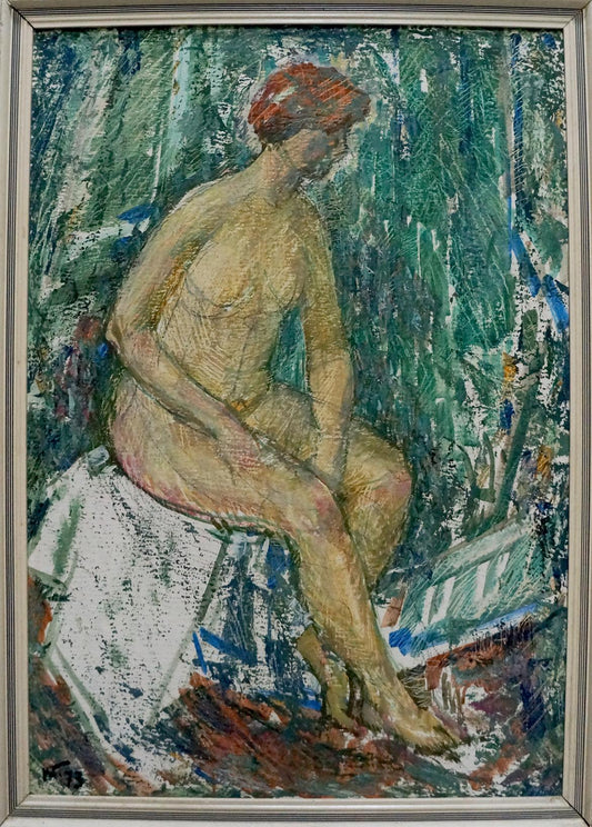 Oil painting Portrait of a naked girl Golovanov Vladimir Fedorovic