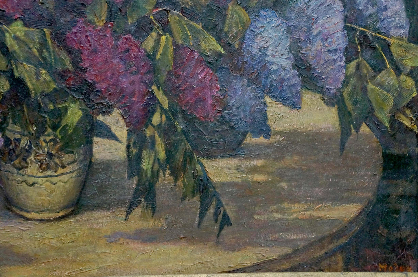 Oil painting Lilac bouquet Mozok Valery Leontyevich
