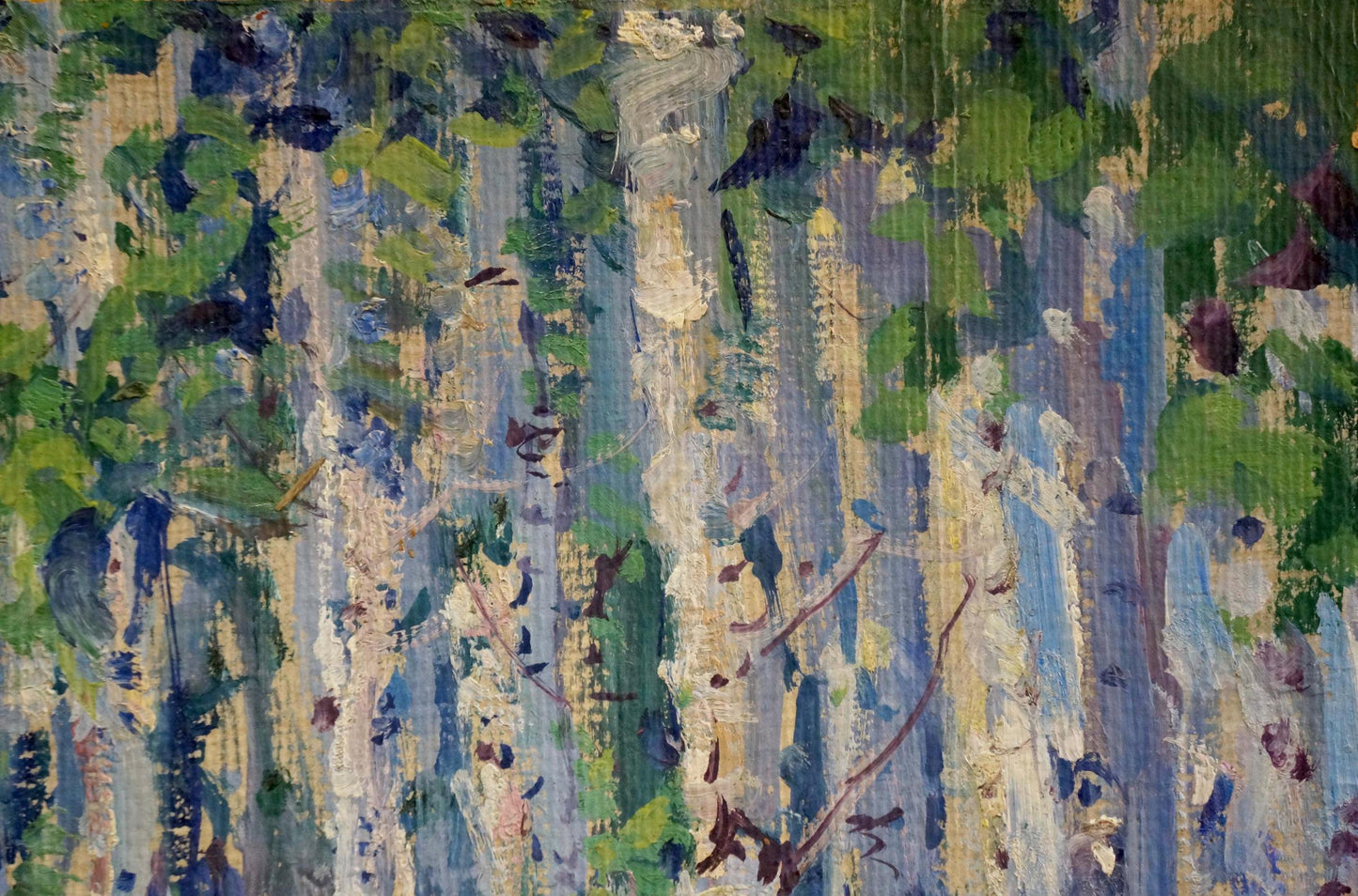 Oil painting Blue birch Fomin Anatoly Nikiforovich