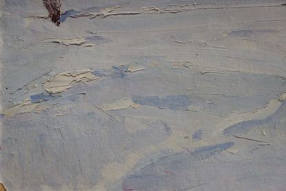 Oil painting Winter landscape Petrov Georgy Petrovich