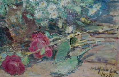 Oil painting June flowers Naumova Tamara Sergeevna