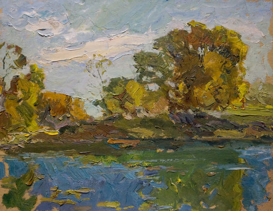 Oil painting The end of the summer Sevastyanov Viktor Grigorievich