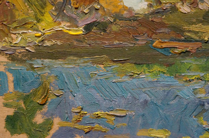 Oil painting The end of the summer Sevastyanov Viktor Grigorievich