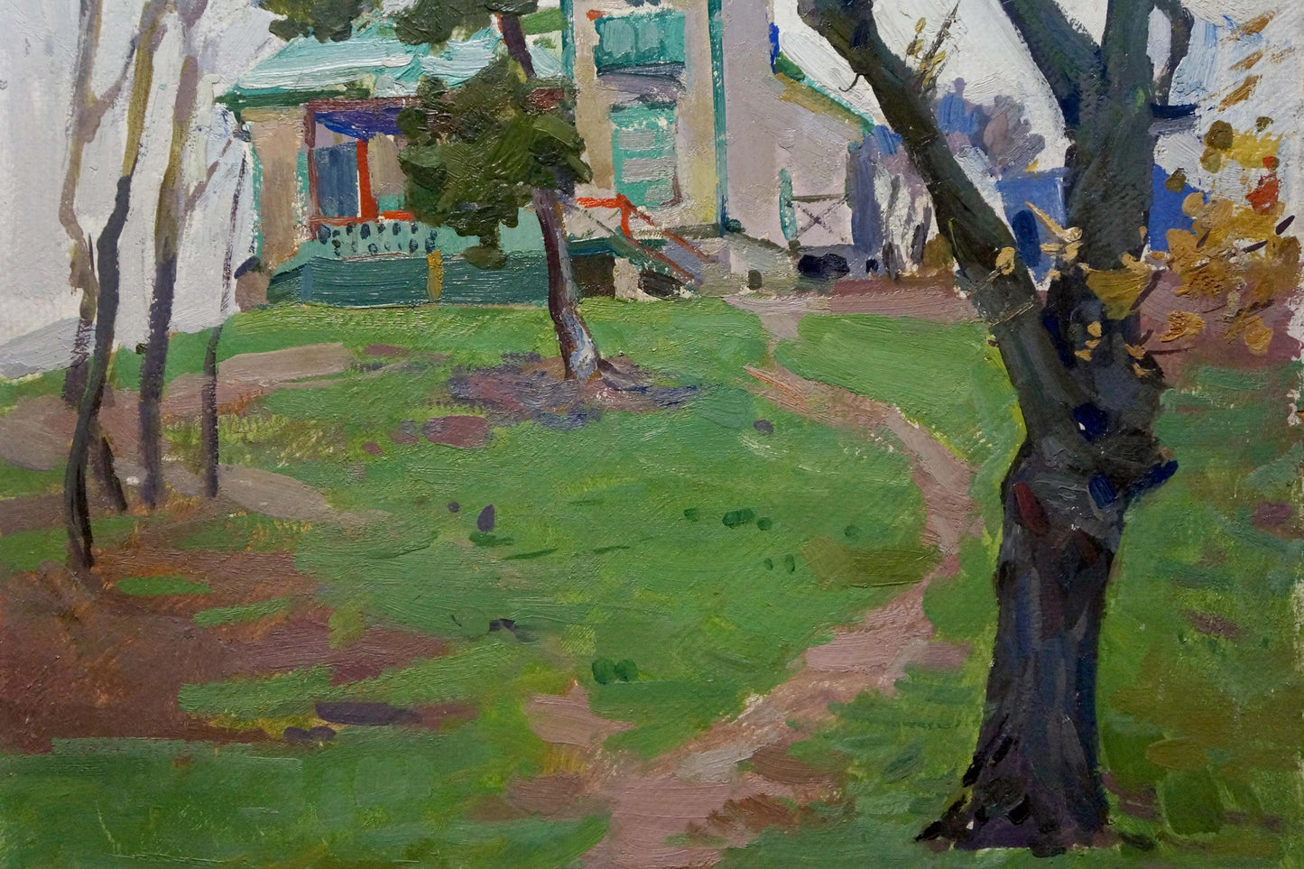 Oil painting House in the woods Kokin Mikhail Alexandrovich