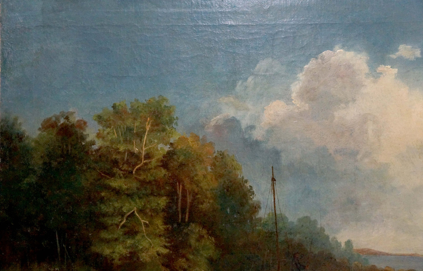 Oil painting People near the shore Lorentsev R.