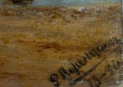 Oil painting People near the shore Lorentsev R.