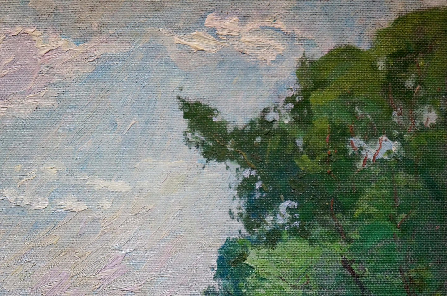 Oil painting Sevastyanov Viktor Grigorievich Field landscape
