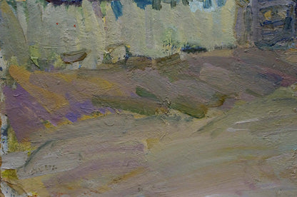 Village Street: an oil painting by Ivan Gordeevich Kisel