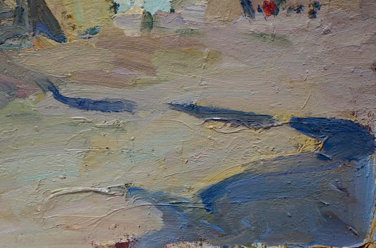 Village Street portrayed in an oil painting by Ivan Gordeevich Kisel