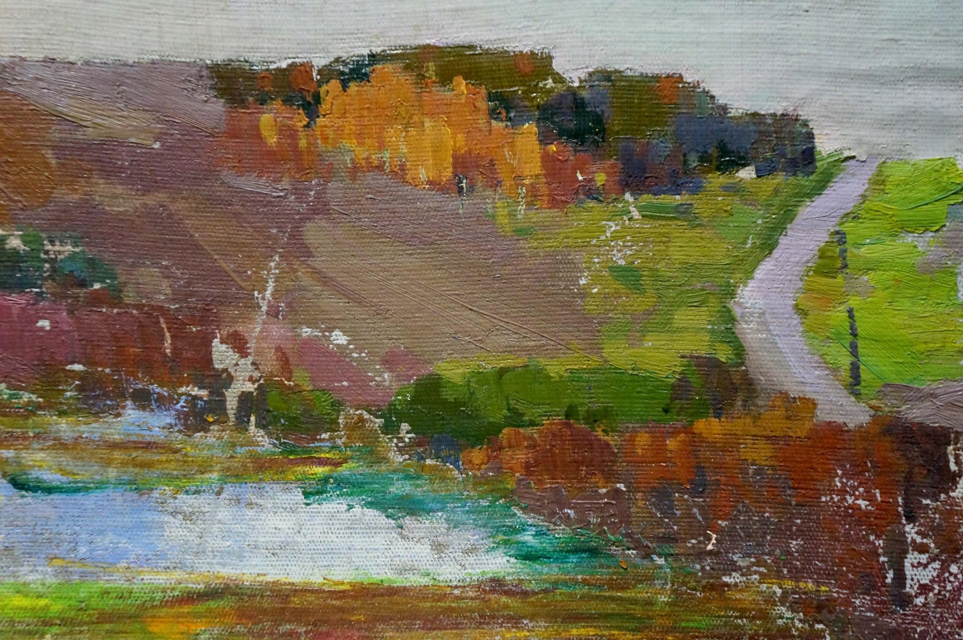 Oil composition Nightfall by Viktor Grigorievich Sevastyanov