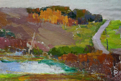 Oil composition Nightfall by Viktor Grigorievich Sevastyanov