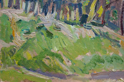 Oil painting House over the river Kokin Mikhail Alexandrovich