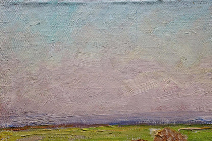 Oil painting Animals graze Sevastyanov Viktor Grigorievich