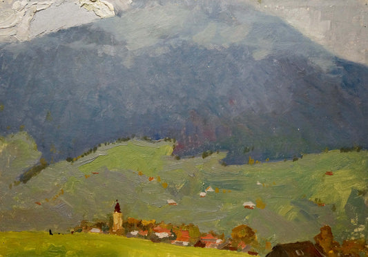 Oil painting Mountain landscape Sevastyanov Viktor Grigorievich