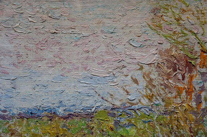 Oil painting Spring landscape after rain Viktor Sevastyanov