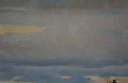 Oil painting River landscape An artist from Stavropol