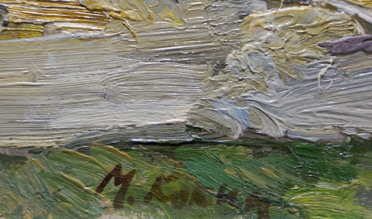 Oil painting Mountain river Kokin Mikhail Alexandrovich