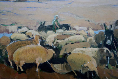 Oil painting Pasture Karas Joseph Ilyich