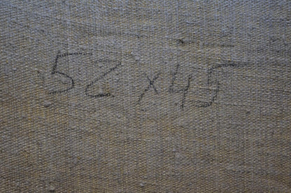 Oil painting Brown horse in the yard Viktor Sevastyanov