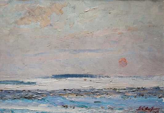 Oil painting Sea landscape Sevastyanov Viktor Grigorievich