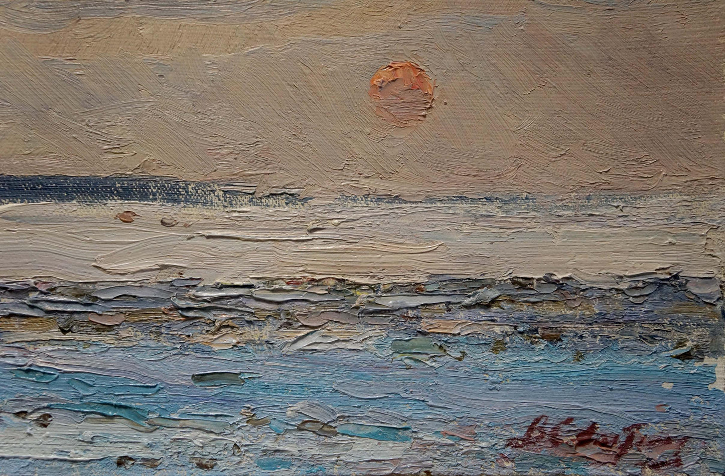 Oil painting Sea landscape Sevastyanov Viktor Grigorievich