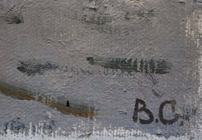 Oil painting It's a nasty day Sevastyanov Viktor Grigorievich