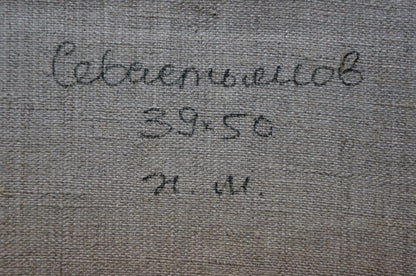 Oil painting It's a nasty day Sevastyanov Viktor Grigorievich