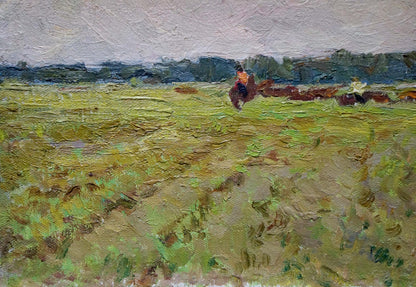 Oil painting In field Sevastyanov Viktor Grigorievich