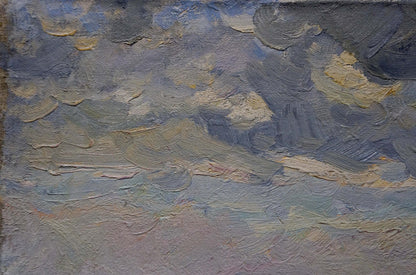 Oil painting In field Sevastyanov Viktor Grigorievich