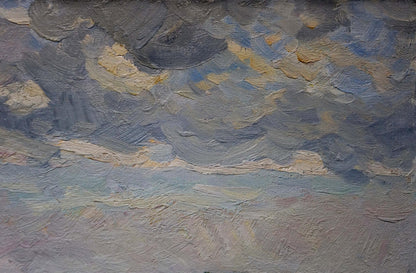 Oil painting In field Sevastyanov Viktor Grigorievich