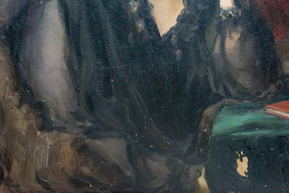 Oil painting Woman portrait N. Dobronravov