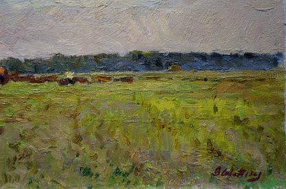 Oil painting In field Sevastyanov Viktor Grigorievich