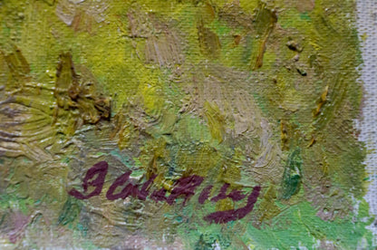 Oil painting In field Sevastyanov Viktor Grigorievich