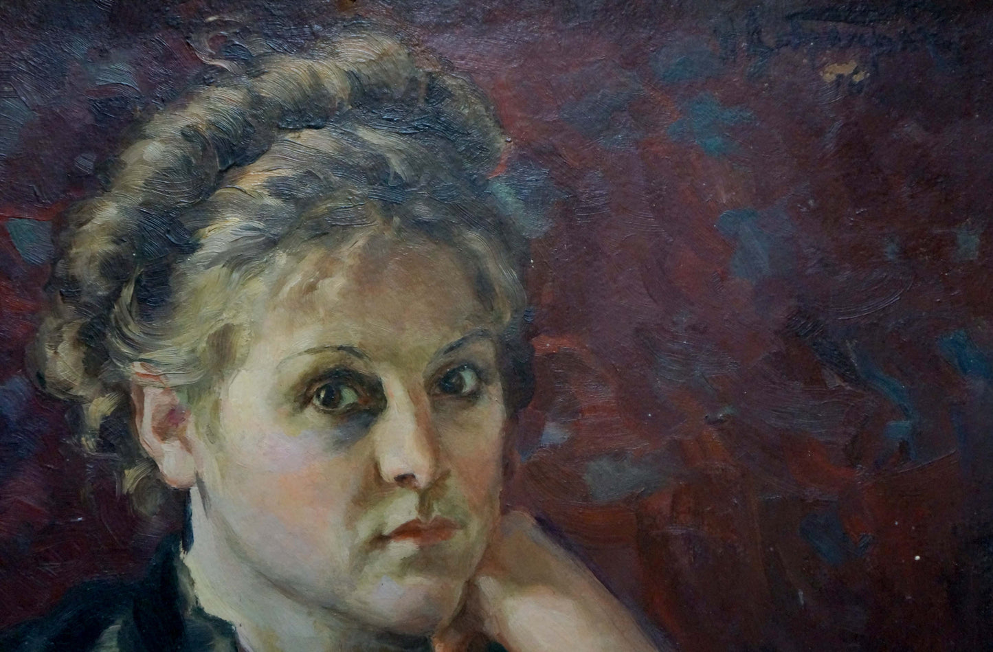 Oil painting Woman portrait N. Dobronravov