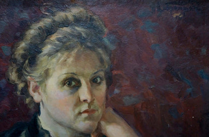 Oil painting Woman portrait N. Dobronravov