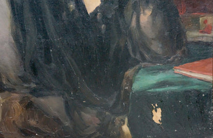 Oil painting Woman portrait N. Dobronravov